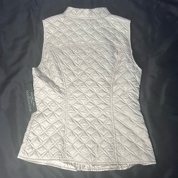The Limited EVA LONGORIA Quilted Zip-Front Vest Silvery Grey - Picture 2 of 5
